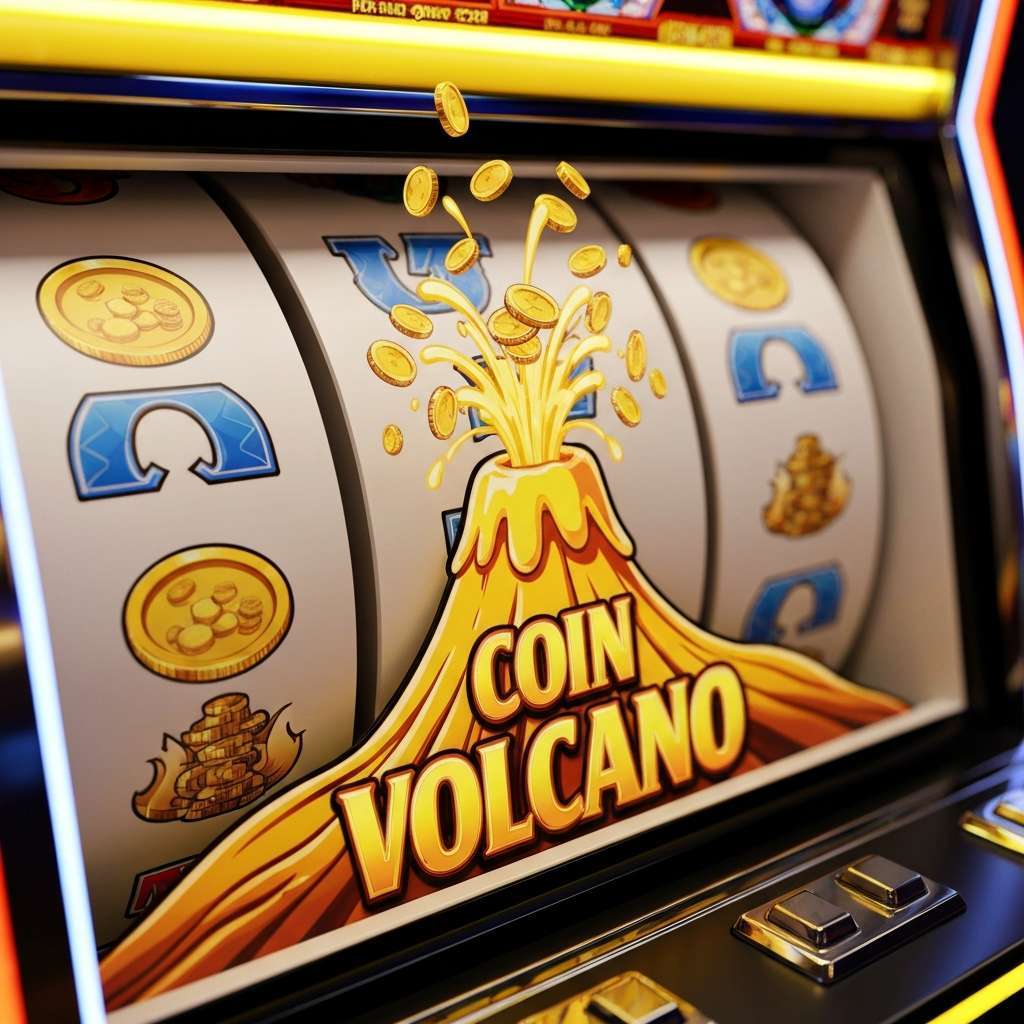Coin Volcano Eleganccy gracze w pokera przy stole w kasynie z żetonami